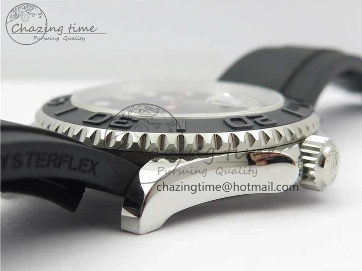 0416 Yacht-Master 116655 ARF SS Custom Made Black Ceramic Bezel on Oysterflex Rubber Strap A HighPerformance 3064